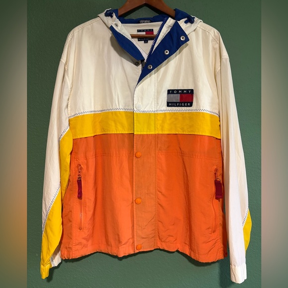 Tommy Hilfiger Color block Windbreaker - Orange - Picture 1 of 3